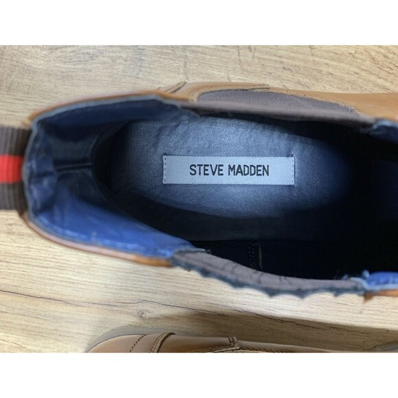 Steve Madden Mistro Chelsea Boots Cognac Brown Size 13 Beautiful Smooth Shoes - Picture 16 of 16